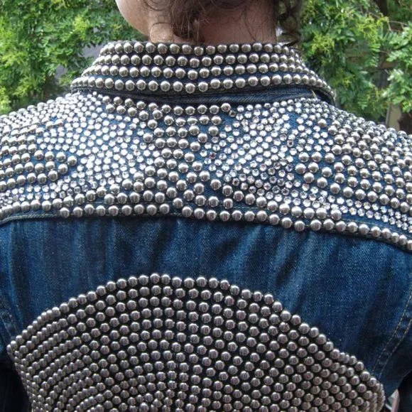 A one-of-a-kind 1973, studded and rhinestone Goldsmith’s jacket. - Picture 5 of 7